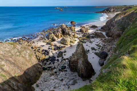 Klippen und Felsen am Point Corsen