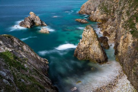 Klippen und Felsen am Point Corsen