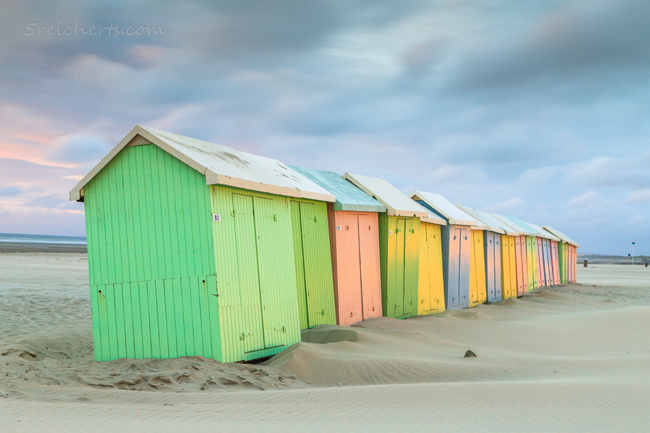 Strandhäuser, Berck, farbiges Foto