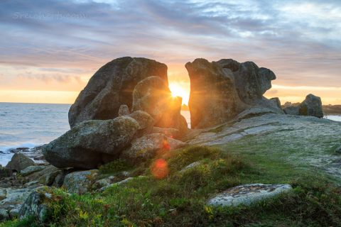 Sonnenuntergang in Lesconil, Bretagne