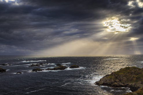 Regenwolke, Vesteralen, Norwegen