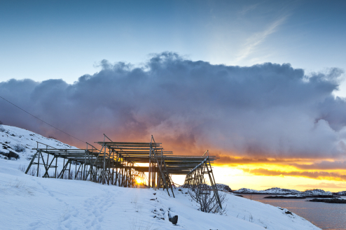 Nach dem Schneesturm,Henningsvaer, Lofoten