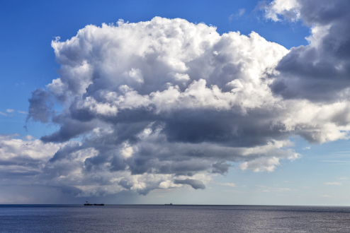 Regen über dem Meer, Newcastle
