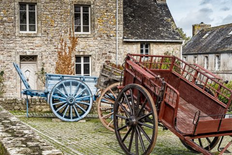Alte Pferdewagen, Loconan, Bretagne