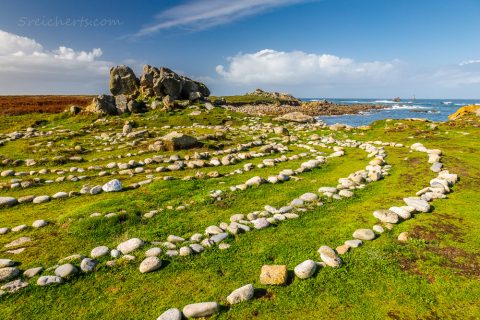 Steinkreis auf der Halbinsel Saint-Laurent, Bretagne