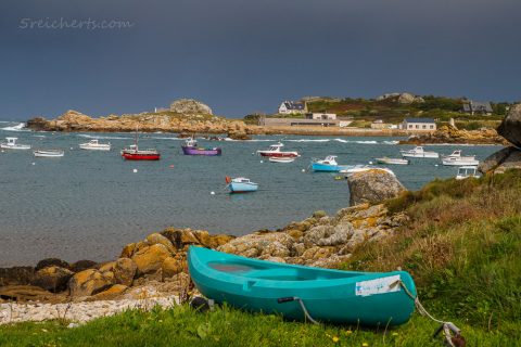 Boote und Hafen, Porspoder, Bretagne