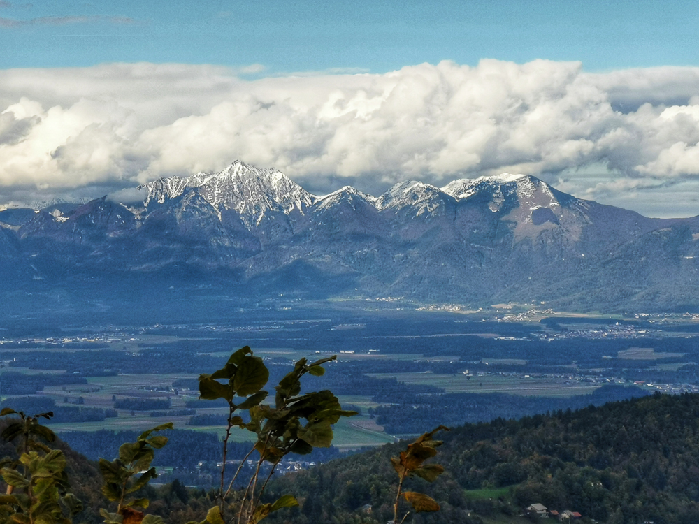 Blick auf die slowenischen Alpen