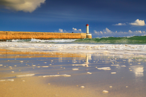 Hafenleuchtturm Audierne, Bretagne