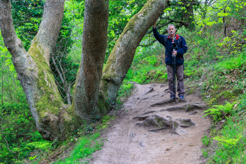 Gunter auf dem Wanderweg im Vallée Traouiero