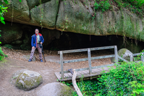Wanderpfad und Felsen, im Vallée Traouiero