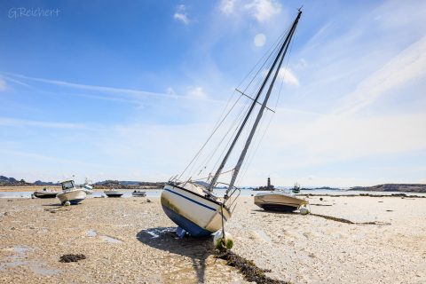Segelboot in Port Saint Sauveur