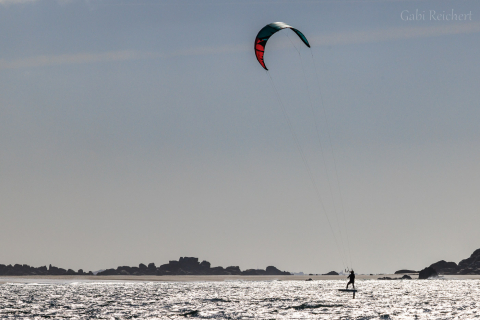 Fischer Frank auf dem Kitefoil