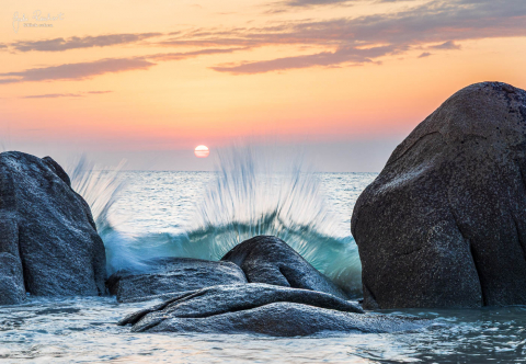 Welle an der Plage des Amiets, Bretagne