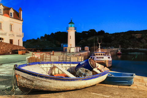 Hafenleuchtturm in Sauzon, Belle Ile