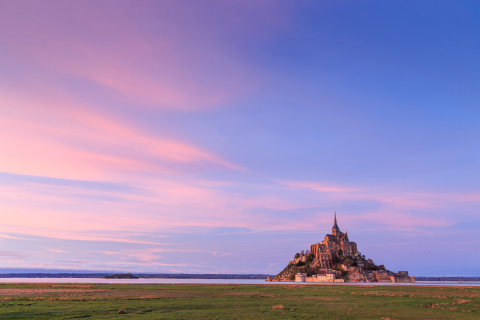 Sonnenuntergang am Mont Saint Michel