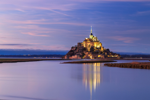 Abendlicht am Mont Saint Michel