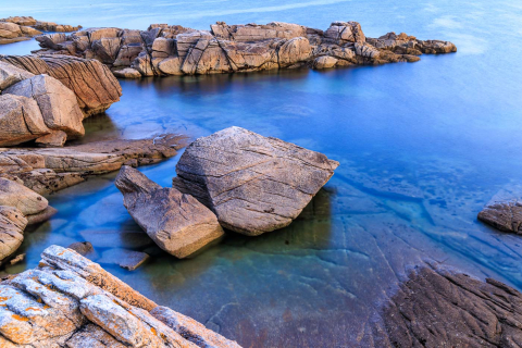 Küste in Kerroc'h, Morbihan, Bretagne