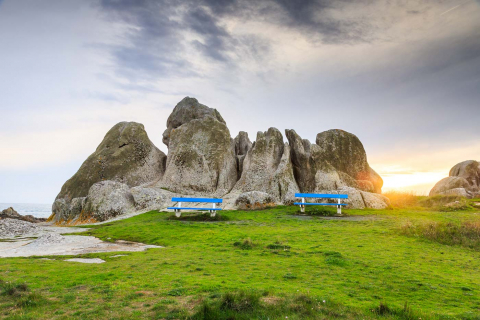 Felsen in Lesconil, Bretagne