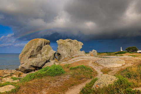 Regenwetter in Lesconil, Bretagne