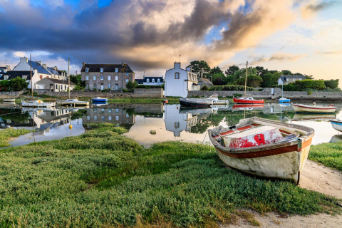 Regenwetter am Morgen, Lesconil, Bretagne