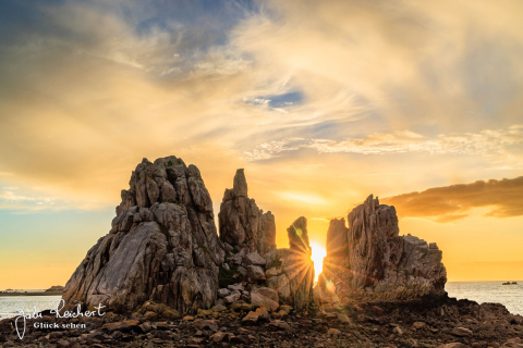 Sonnenuntergang in Pors Scaff