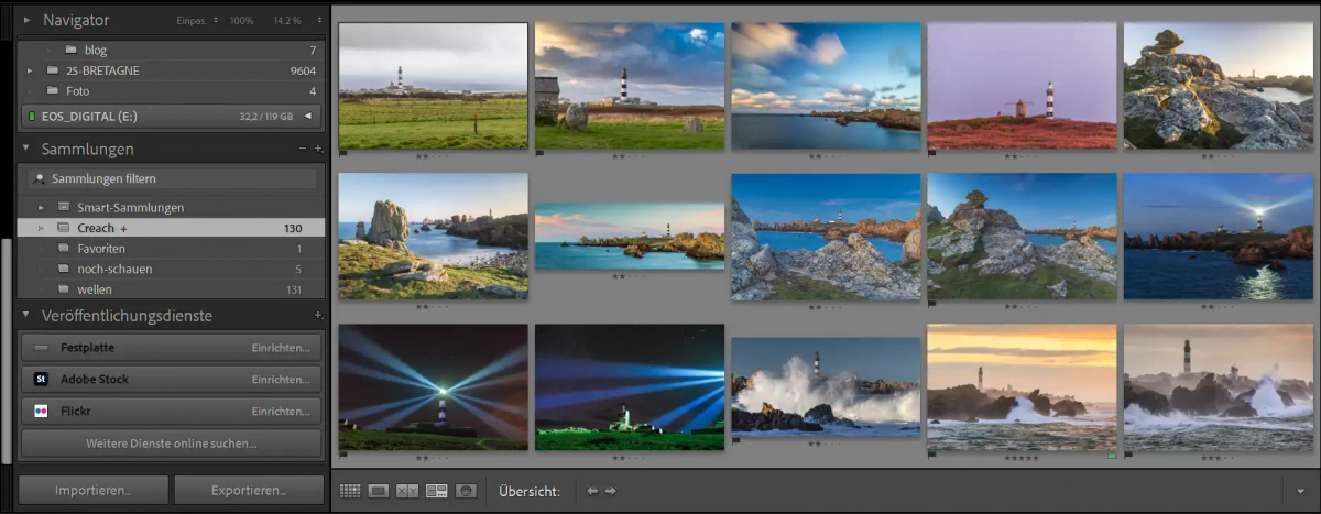 Sammlung von Fotos in Lightroom