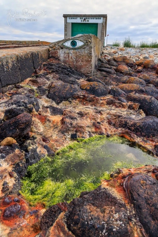 Auge in Camaret, mit Gezeitenbecken