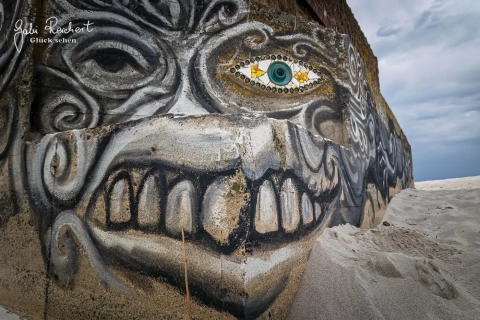Auge des Pierre Chanteau am Bunker in Ploudalmeazeau