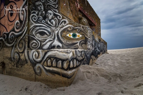 Auge des Pierre Chanteau am Bunker in Ploudalmeazeau